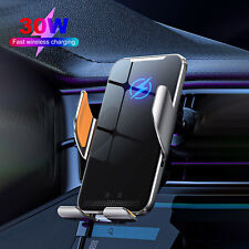 UK 30W Automatic Clamping Wireless Car Charger Mount Air Vent Cell Phone Holder