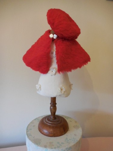 Lovely vintage red faux fur - lovely,