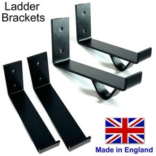 UNIVERSAL Wall Ladder Hook Bracket Ladders Brackets + Lockable Ladder Bracket UK