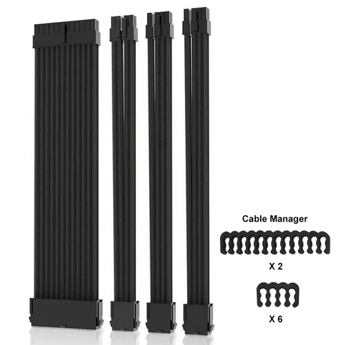 Psu cable extension kit - psu, black