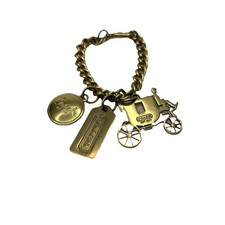 COACH Keychain Gold Brass