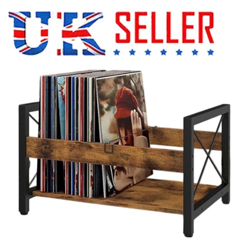 Wood record storage - record, rack