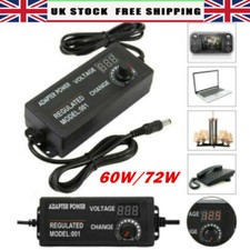 AC/DC Electrical Power Supply Adapter Charger Variable Voltage Adjustable