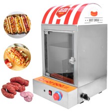Commercial Hot Dog Steamer Electric Cart Cooker Warmer Machine Display Show New