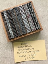 STUNNING LETTERPRESS PRINT ARTWORK PRINTING ORN.S / BORDERS 1.3Kg