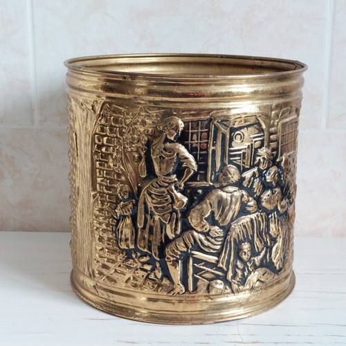 Vintage bates brass planter - bates,