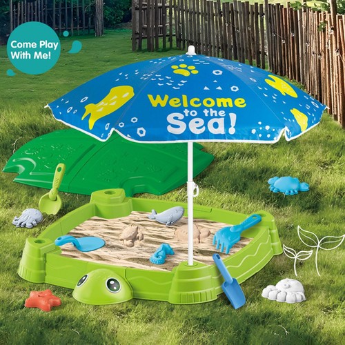 Sandbox with lid umbrella - lid,