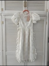Simone Rocha x HM Dress Cotton Embroidered XS Bnwts
