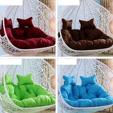 Patio Double Hanging Swing Egg Chair Seat Cushion Cover Round Papasan No Filling