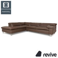 Ewald Schillig Dream Star Leather Corner Sofa Braun Sofa Couch Manual Function