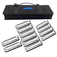 EASTTOP 12 Pcs Harmonica Set