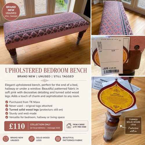 Upholstered bedroom bench - upholstered,