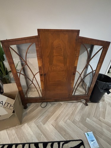 1930s art deco walnut cocktail - 1930s,