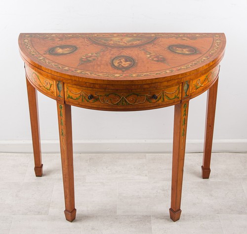 Antique satinwood painted - satinwood, demi