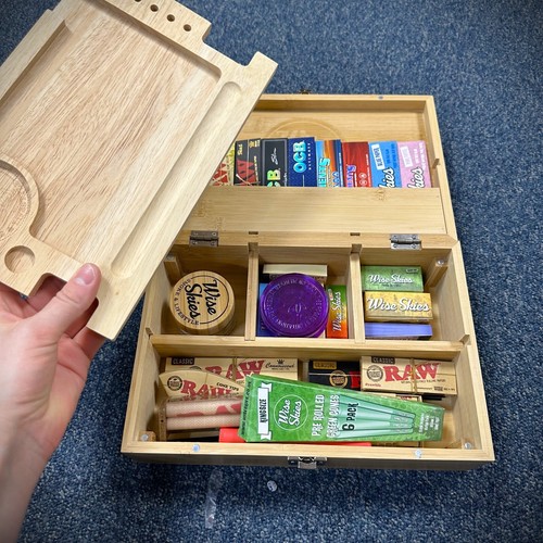 Bamboo luxury rolling box set - luxury,