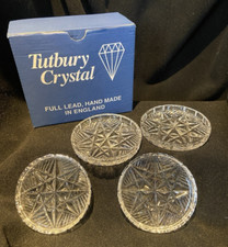 Set of 4 Tutbury Crystal Coasters - BNIB
