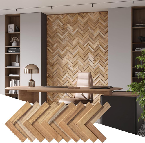 Reclaimed teak wall - 3d, panels