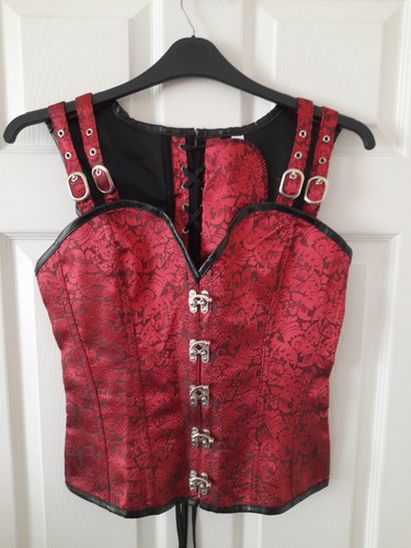 Red gotic style women corset - style,
