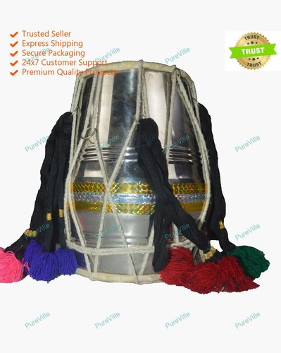 Steel mini dholak traditional - steel,