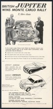 1951 Jowett Jupiter race car photo Javelin car art vintage print ad