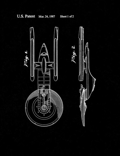 Star trek uss excelsior patent - trek,