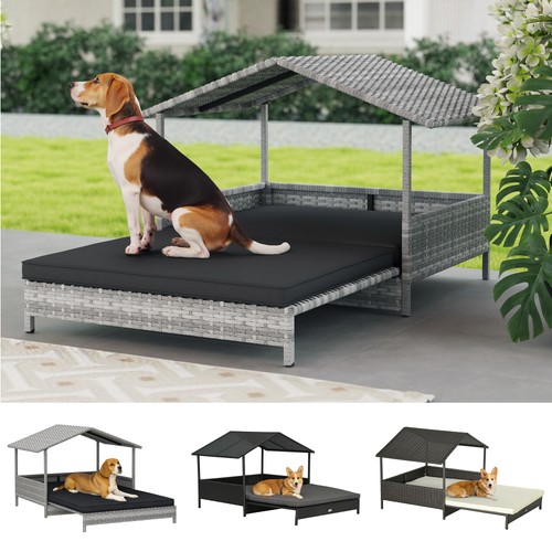 Pawhut extendable rattan dog - rattan,