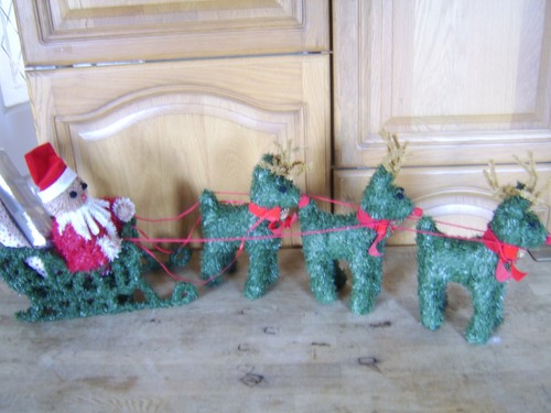 Vintage reindeer santa - 3,