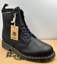 DR MARTENS BLACK 1460 PASCAL WARMWAIR VALOR LEATHER ANKLE BOOTS SIZE UK 10 EU 45