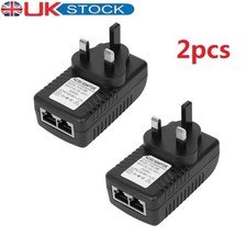 2 Pcs UK Plug POE Injector