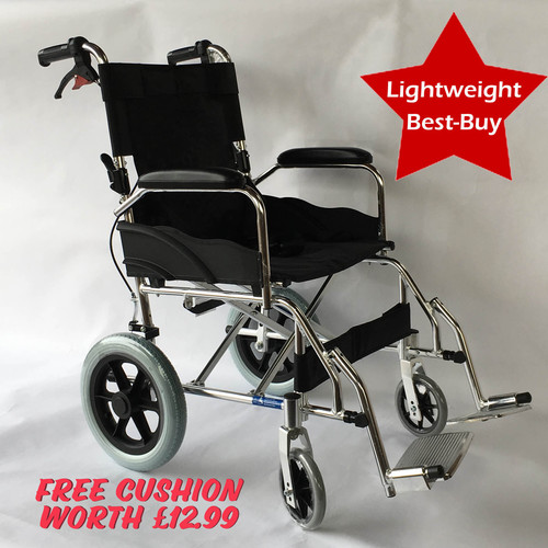 Aluminium travel wheelchair - aluminium,