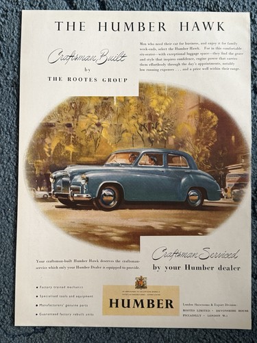 Original 1952 humber - humber, hawk