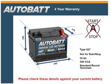Battery fits SKODA CITIGO YETI