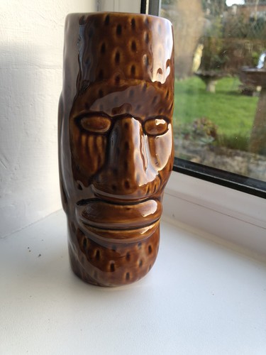 Vintage tiki mug - vintage, brown