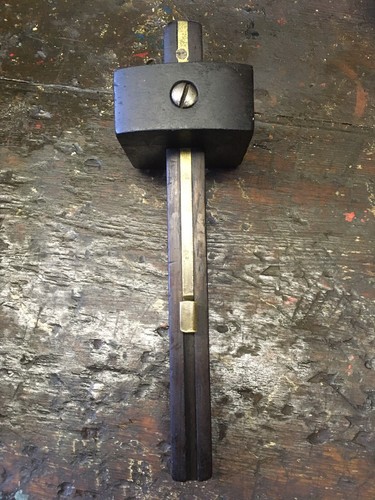 Vintage brass slide mortice - slide,