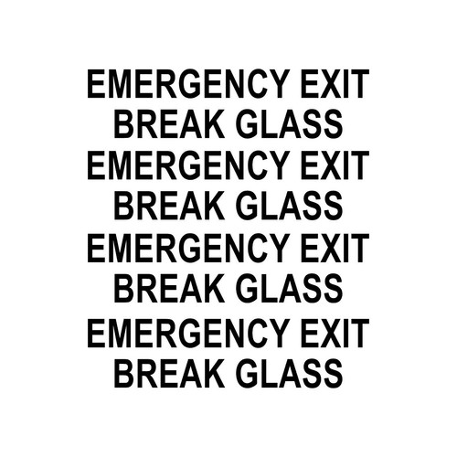 Emergency exit break - 4x,