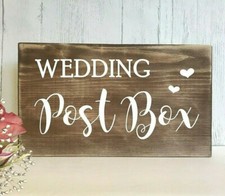 Wedding Sign Rustic Post Box