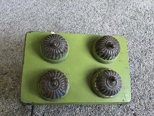 Antique brass and china light - brass,