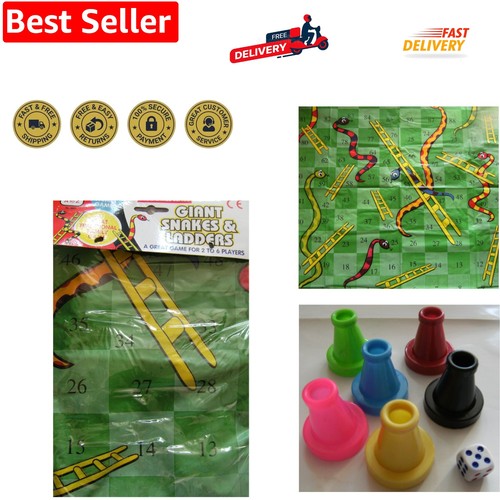 Giant snakes and ladders game - and,