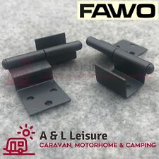 1 x Pair Cranked Hinges for 15mm Campervan VW T5  Furniture Board, Dark Grey