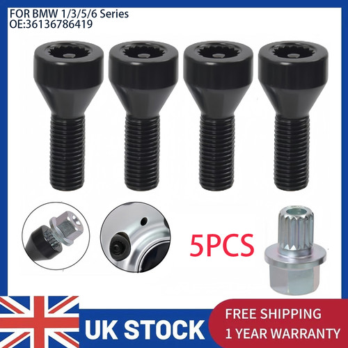 5pc locking wheel nuts bolts - locking,