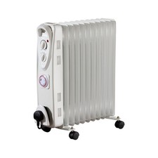 Daewoo 2500W 11‑Fin Oil Filled Radiator Portable Heater with Timer Powerful