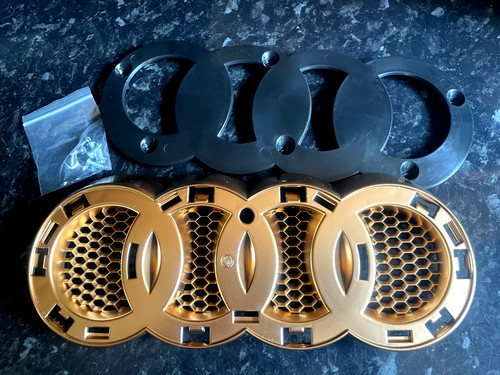 Audi front grille emblem mount