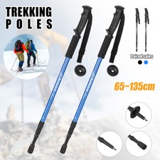 2Pcs 3-Section Telescopic Anti-shock Trekking Walking Poles Hiking Sticks NEW