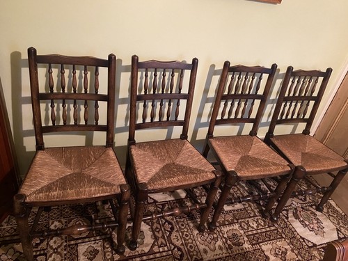 Antique solid oak - , rush
