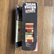 Jenga Ultimate 1996 Original Wood-Stacking Game Complete Rare Hasbro Box Worn