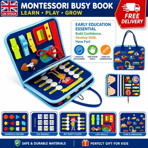 Montessori busy book - 9-in-1,