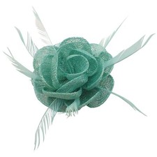 Fascinator Hair Clip Wedding Corsage Flower On Clip & Brooch