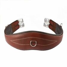 ANATOMICAL CHAFELESS GIRTH PREMIUM LEATHER SOFT PADDED STEEL BUCKLE - 8022