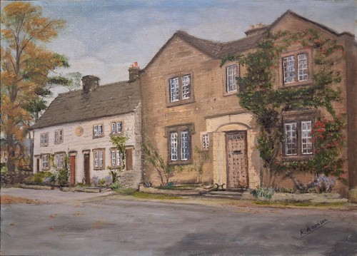 Old oil painting - old,
