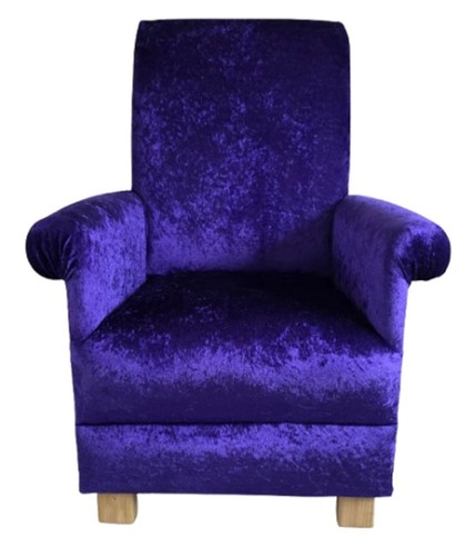 Purple crushed velvet fabric - crushed,